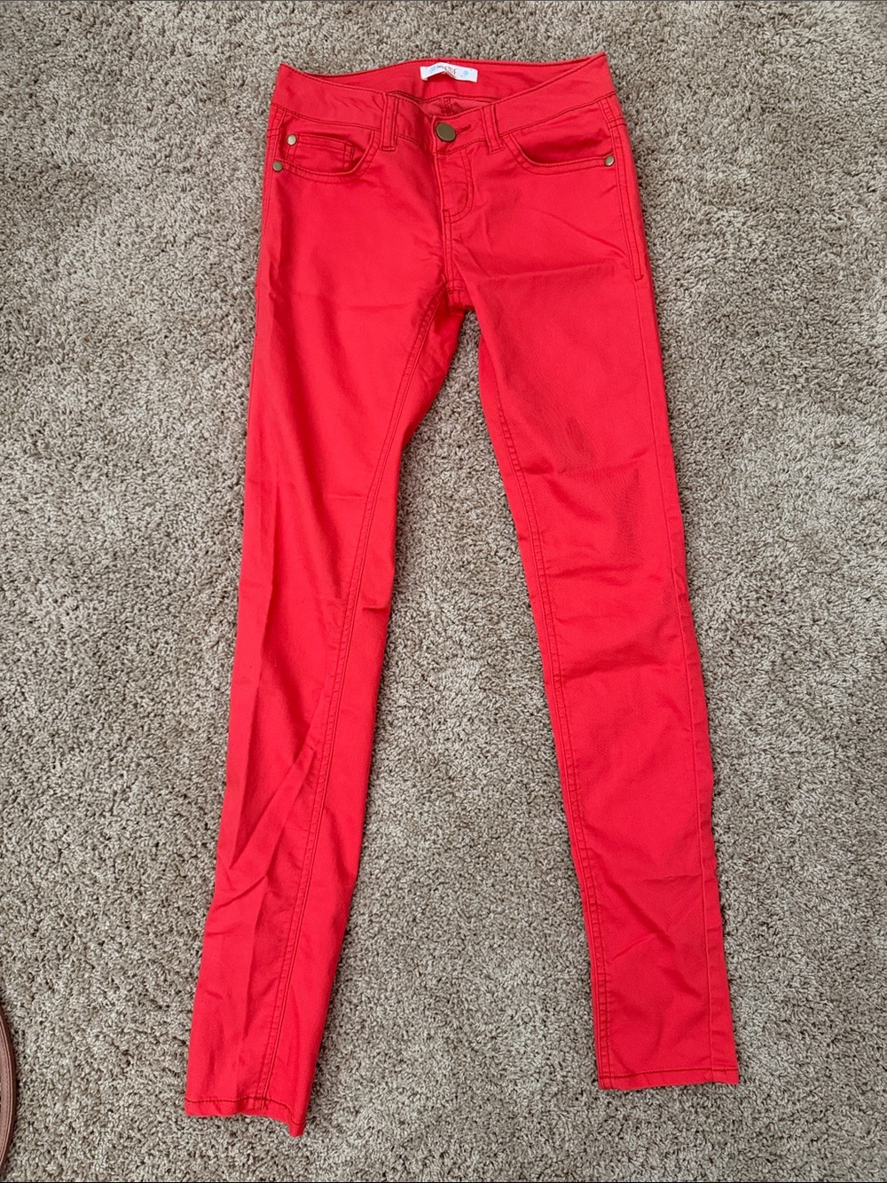Bright Red/Orange Skinny Jeans